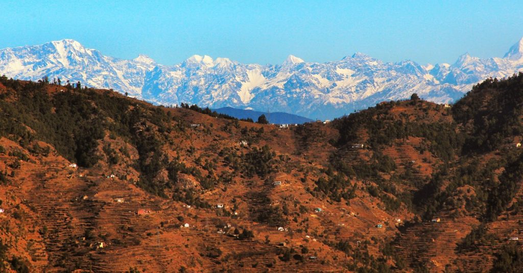 View of the Himalayas from Ramgarh