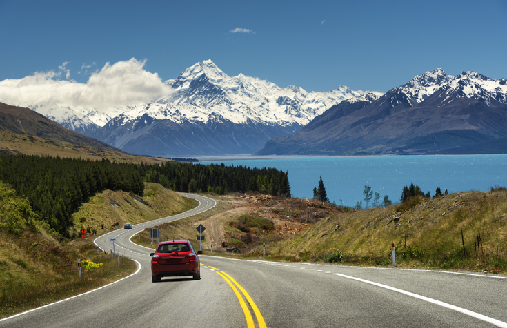 Lake tekapo, Mt.cook, Lupines fields, South island New Zealand