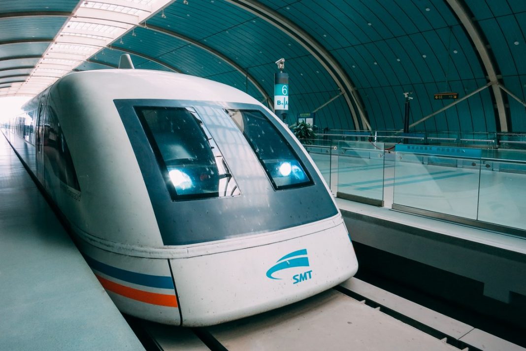 Shanghai China Maglev train high speed