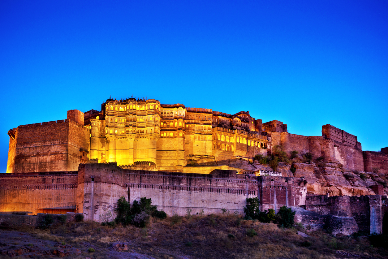 Mehrangarh Fort, located in Jodhpur in the state of Rajasthan