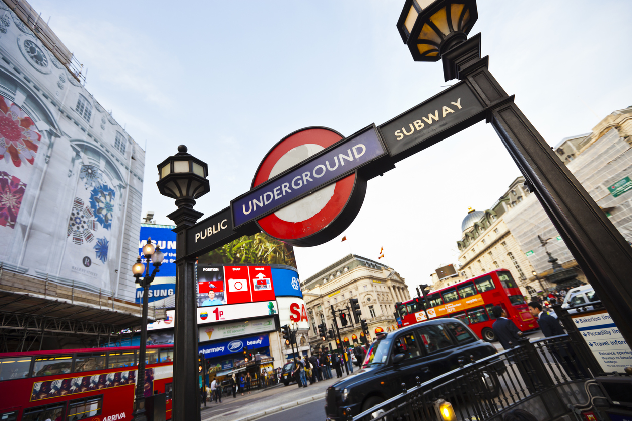 London's underground entrance