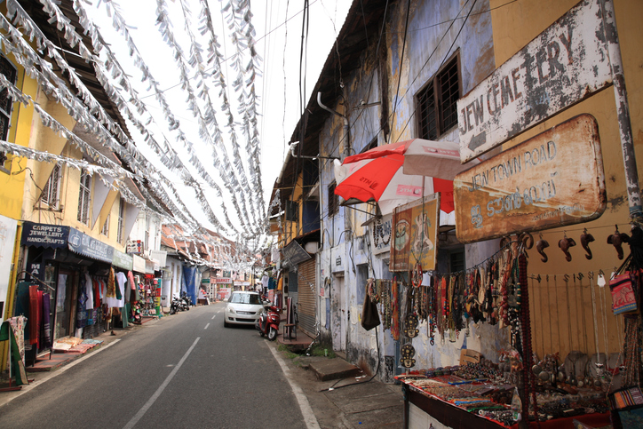 Jew town in Mattancherry, Kochi, Kerala, India, traditional markets in india