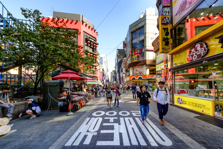 Myeong-Dong shopping street south korea