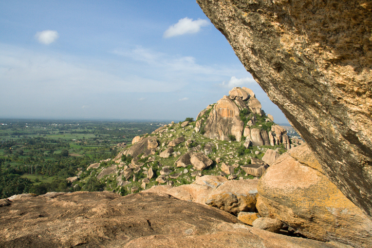 Hill View from Kunti Betta , Pandavapura, Mandya, Karnataka state, India, Asia