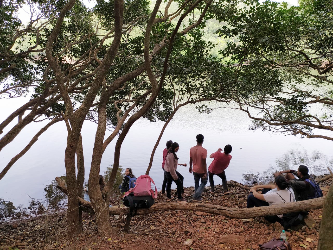 View at the Charlotte Lake, Matheran, travelling with friends