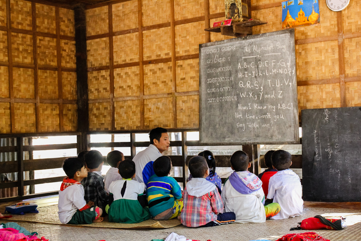 Teaching children English is a way to travel ethically in Cambodia