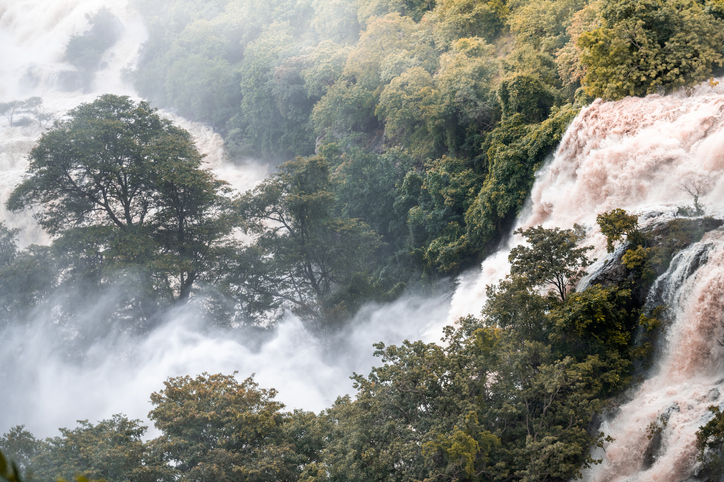 Shivanasamudra waterfalls in Karnataka