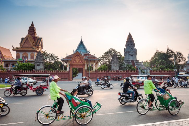 The streets of Phnom Pehn, Cambodia