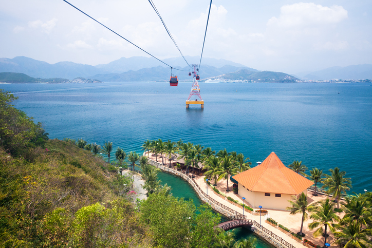 One of the world's longest cable car, leading to Vinpearl Amusement Park, Nha Trang, Vietnam, places to visit in vietnam