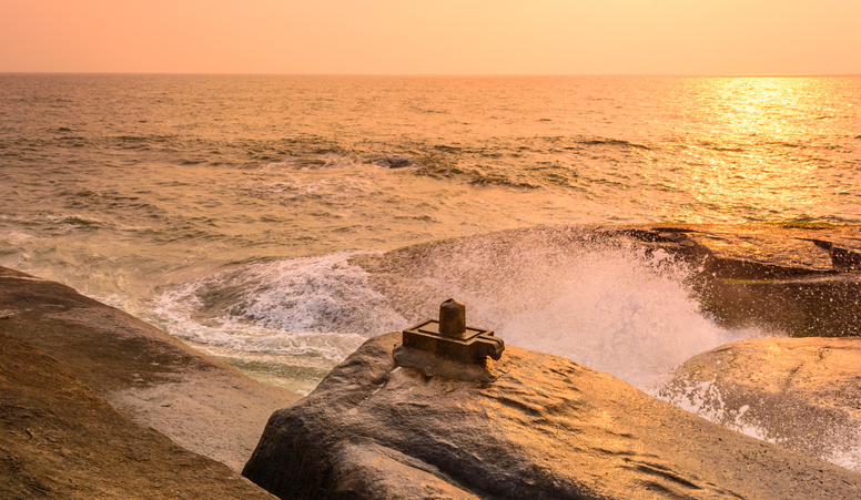 Shivling at Someshwara beach one of the best beaches in Mangalore