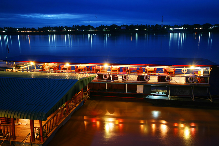 Border between Thailand and Laos (pictured from Thailand to Laos)