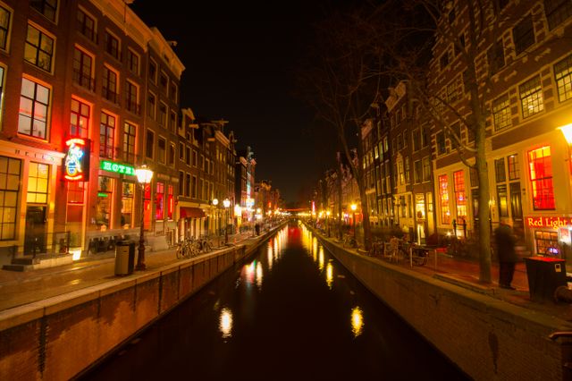 Red-light district in Amsterdam