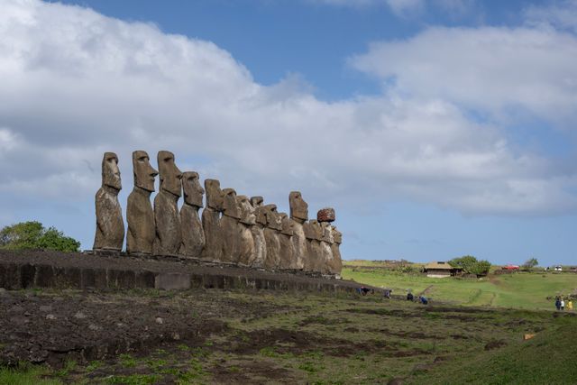 Ahu Tongariki site in Easter Island, Chile