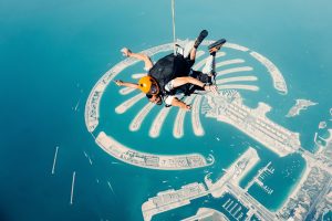 Sky diving Dubai