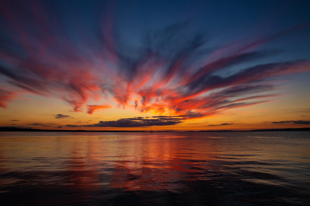 lake side sunset