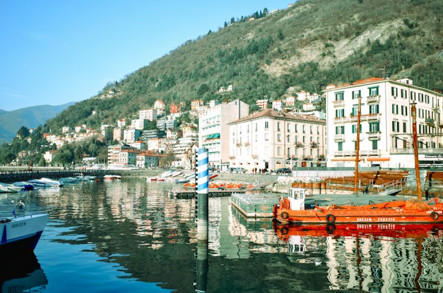 The Alps from Lake Como, Milan, Italy