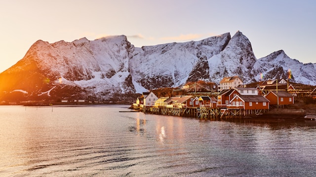 Beautiful fishing village in Norway