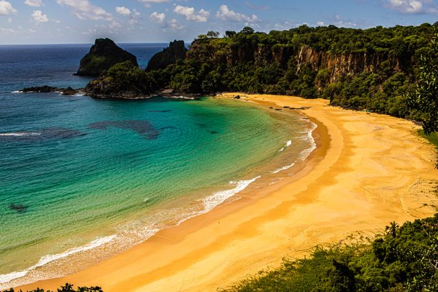 Blue water beach of Brazil