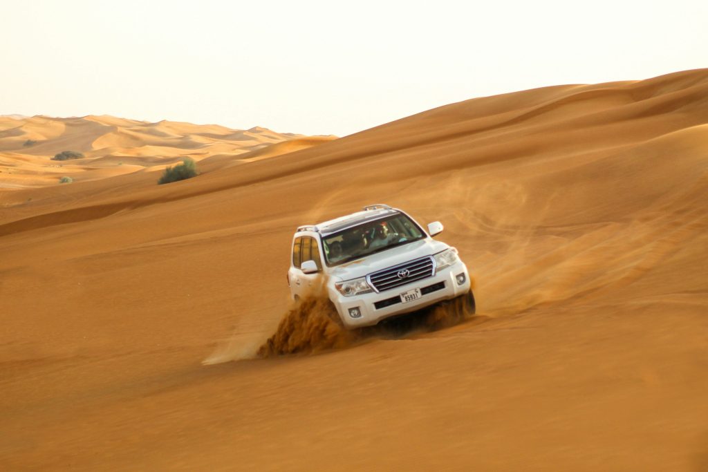 4x4 dune bashing is a popular sport of the Arabian desert