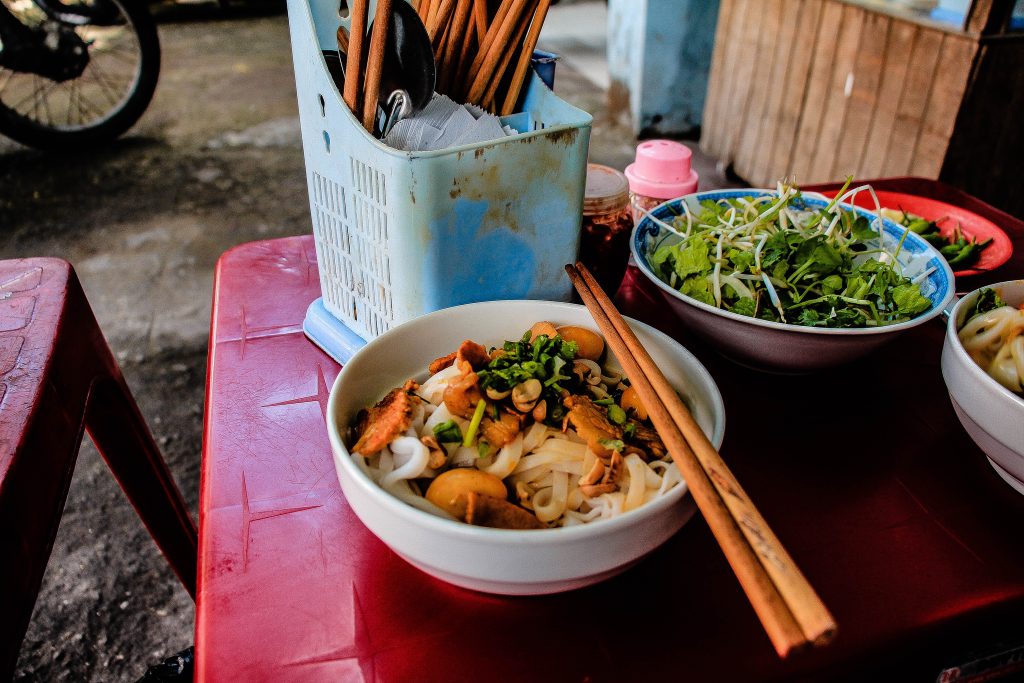 street food at night in Saigon