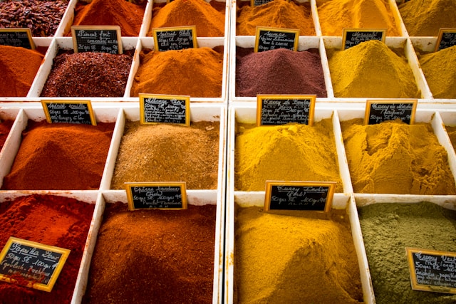 Aromatic spices are the top exports of Turkey.