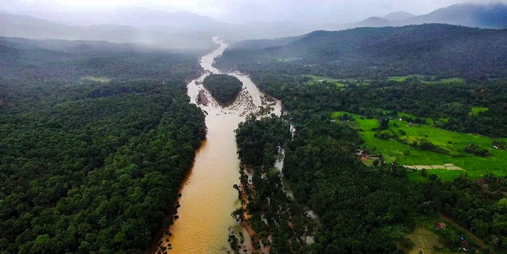 Aghanashini flows westward towards and meets the Arabian Sea