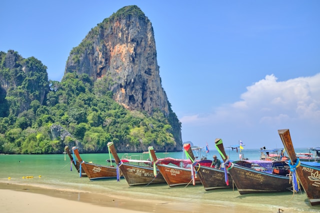 Longtail boats at Ao Nang Bay