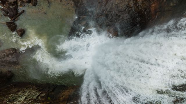 best time to visit the abbey water fall is in the monsoons.