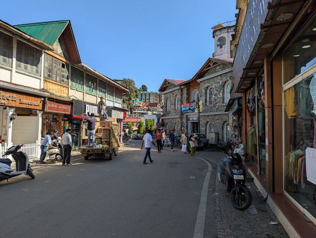 Branded showrooms on the Mall street in Shimla
