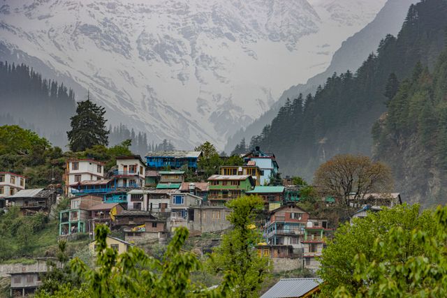 from old manali view point you can see the whole city of Manali.