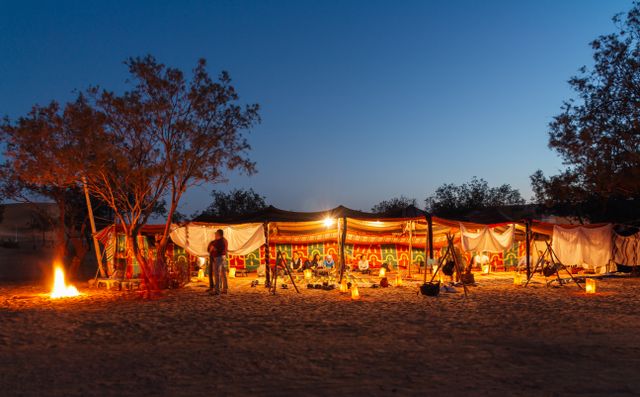 Swiss like tents in jaisalmer desert
