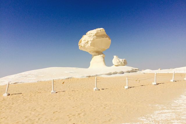 Bizarre white rock formations