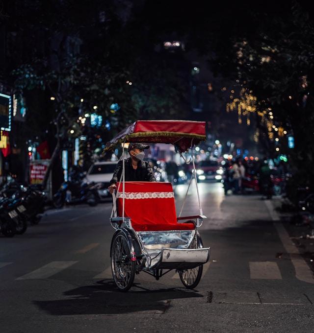 Cyclos are fun and peaceful way to explore Hanoi.