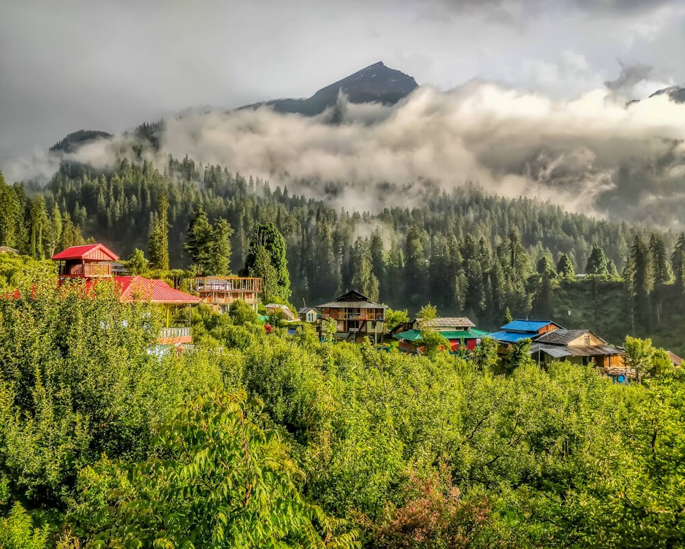 quaint and beautiful village in the Kullu area of Himachal Pradesh