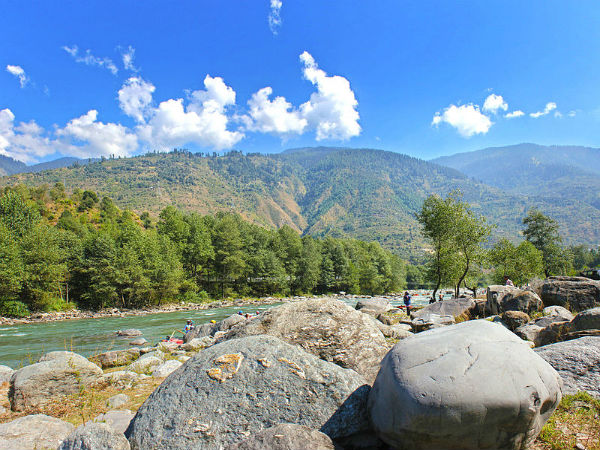 beautiful river next to the banks of the Beas River