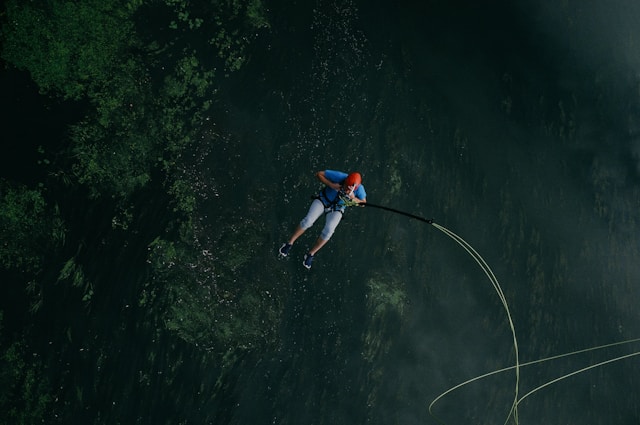 bungee jumping is a thrilling adventure activity for the brave hearts.