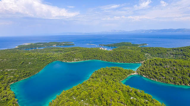 aerial view of islands in croatia