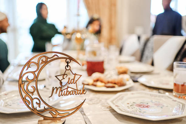 Devotees gather at mosques for morning prayers during eid