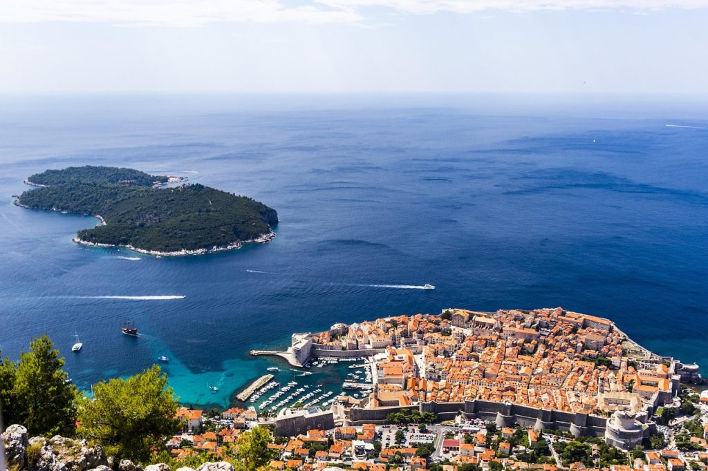 aerial view of croatia dubrovnik
