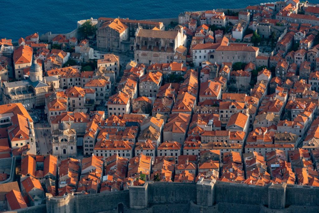 terracotta rooftops and the Adriatic Sea.