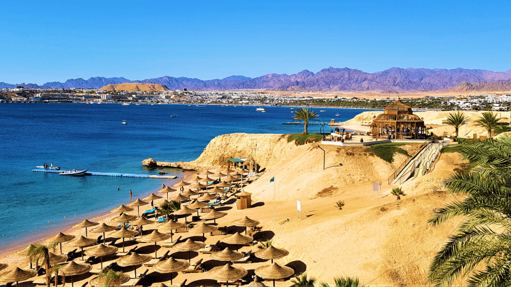 Naama Bay is the heart of Sharm El Sheikh is one of Egypt's best beaches. 