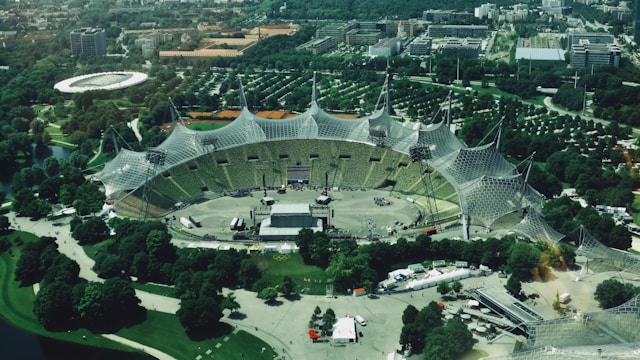 Olympiapark was constructed for the Olympic Games in Munich in 1972