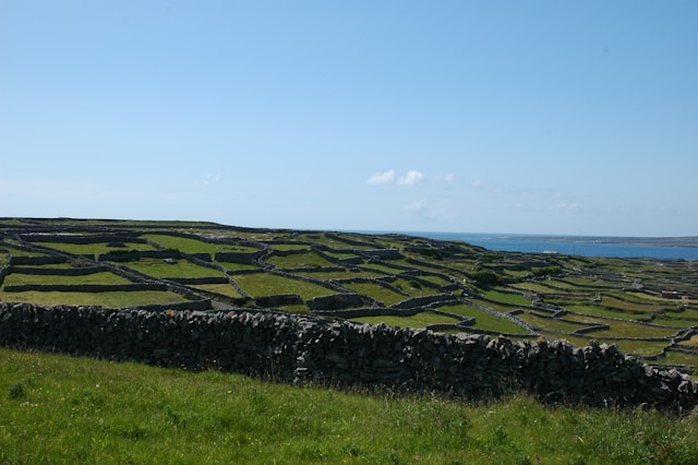 Aerial view of Aran Islands.