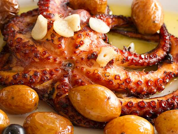 perfectly cooked octopus