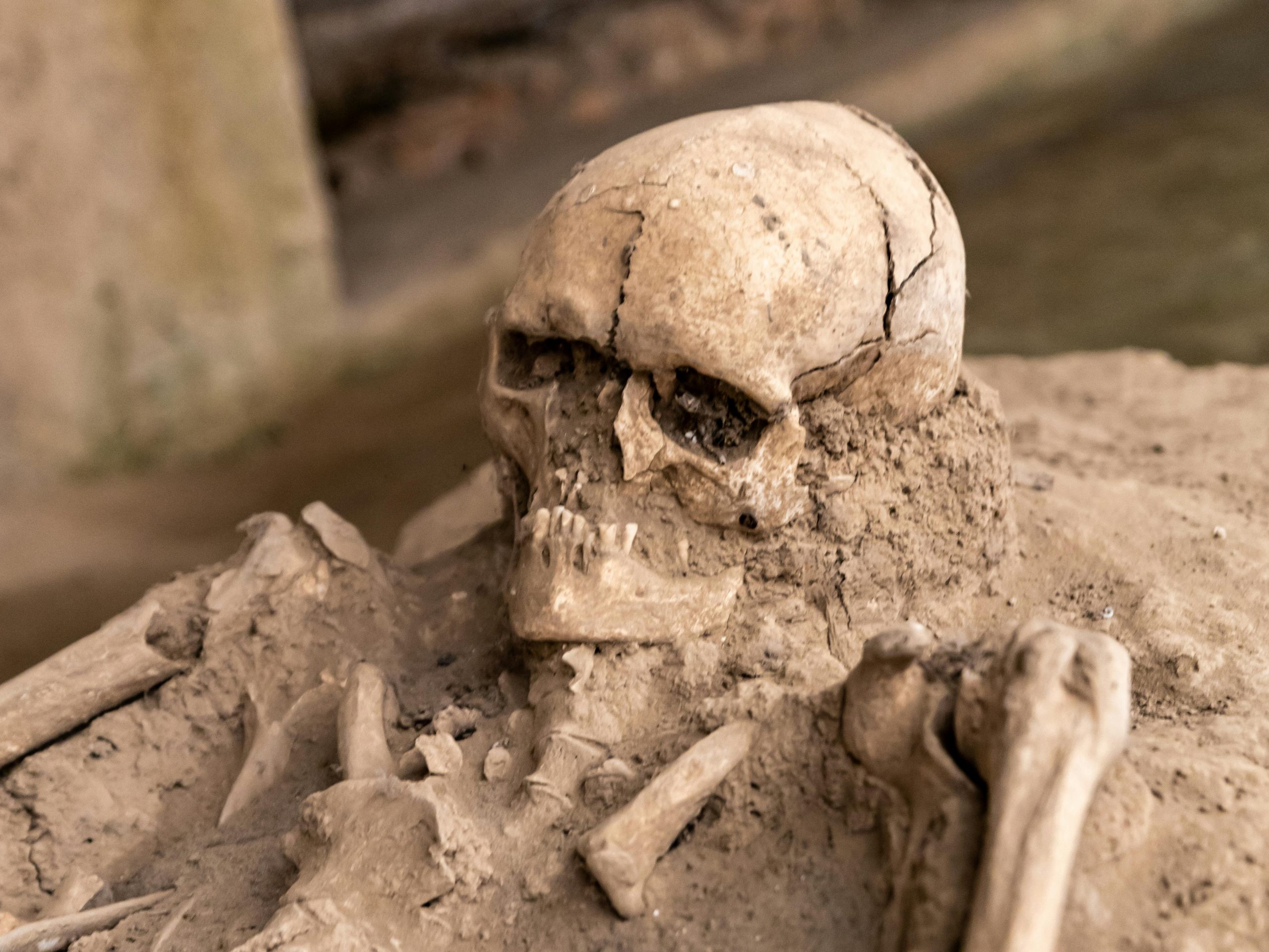 the “bone house” houses more than 600 painted skulls.