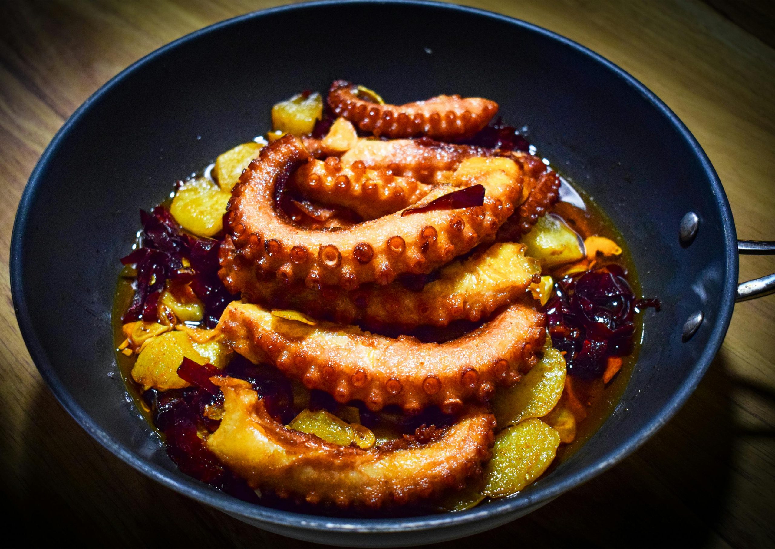 perfectly cooked octopus